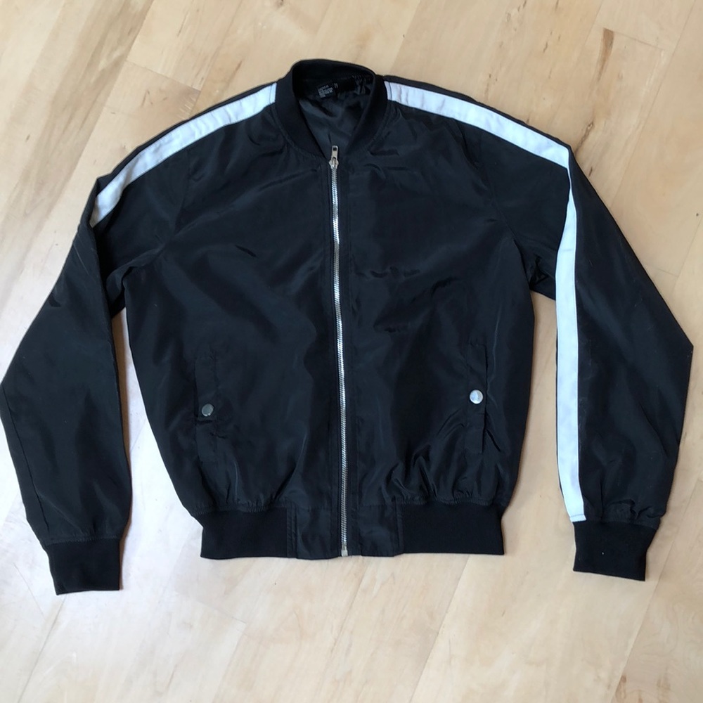 Black Bomber Jacket, Size S